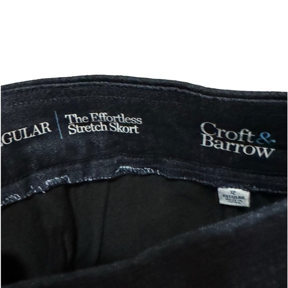 Croft & Barrow - the Effortless Stretch Skort Dark Wash Denim- size 12 - NWT - Picture 3 of 9